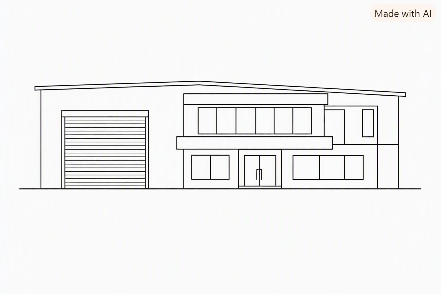 Commercial Warehouse Impression — original working drawing