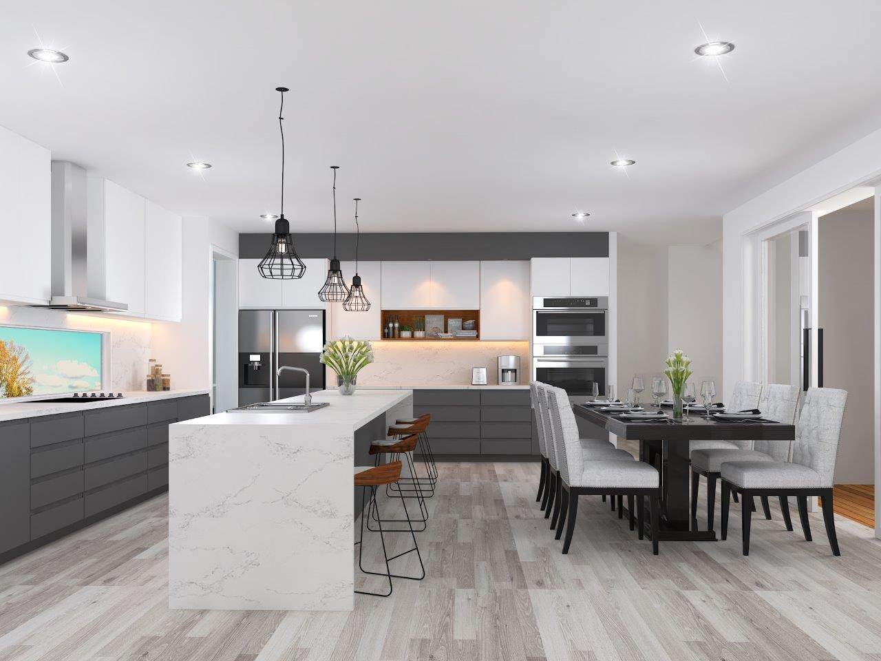 Galley Kitchen Artists Impressions