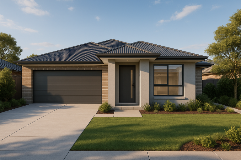 Artists impressions coloured floor plan for off-the-plan apartment sales prepared by Builders Brochures for Canberra builders